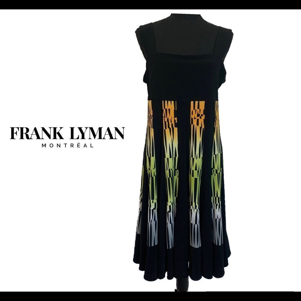 FRANK Lyman multicoloured panel sleeveless dress Sz 10